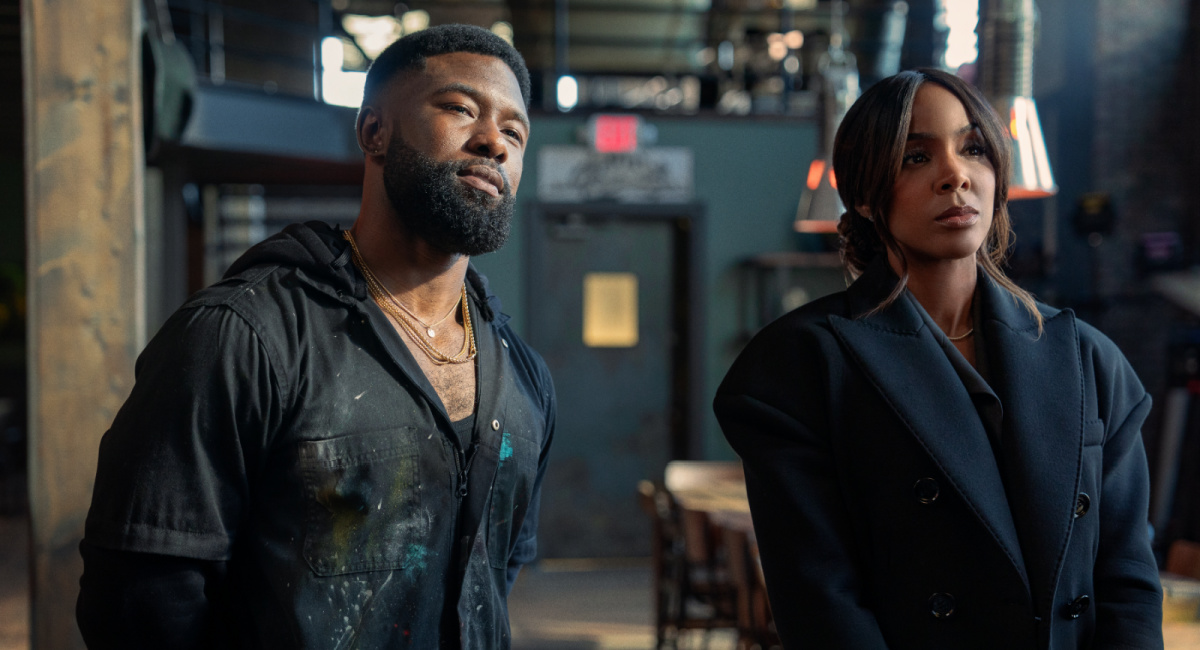 Trevante Rhodes as Zyair and Kelly Rowland as Mea in 'Mea Culpa.'