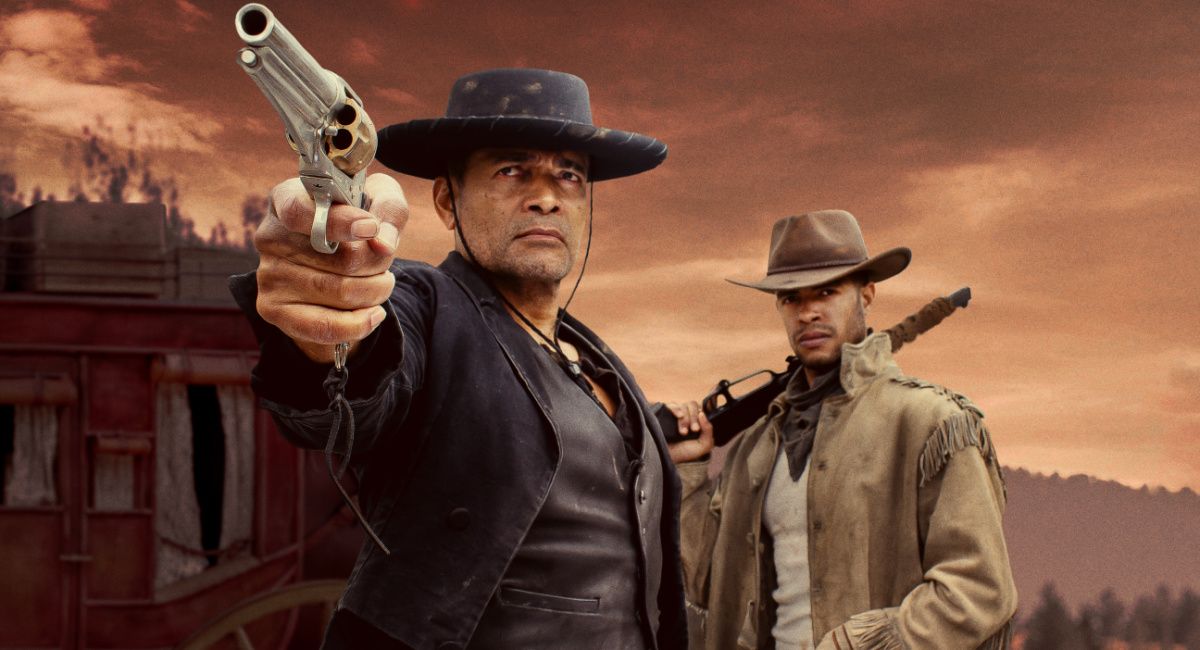 Mario Van Peebles and Mandela Van Peebles in 'Outlaw Posse.'