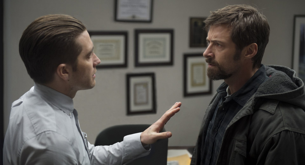 Jake Gyllenhaal and Hugh Jackman in 'Prisoners.'