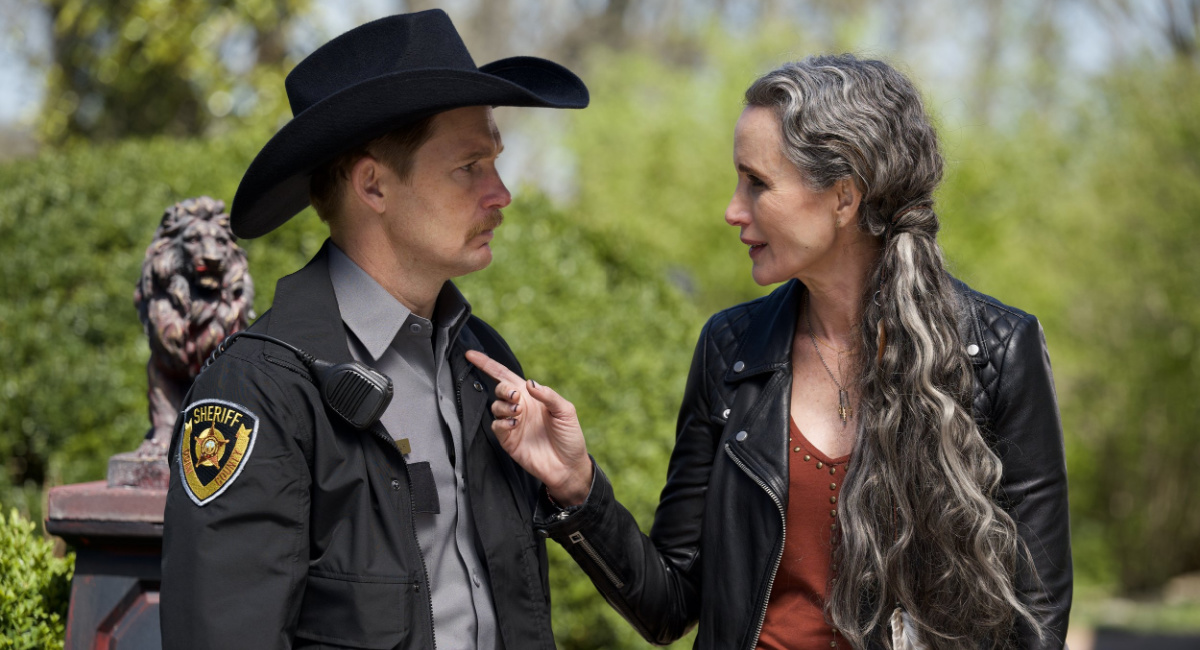 Andie MacDowell and Brian Geraghty in 'Red Right Hand,' a Magnolia Pictures release.