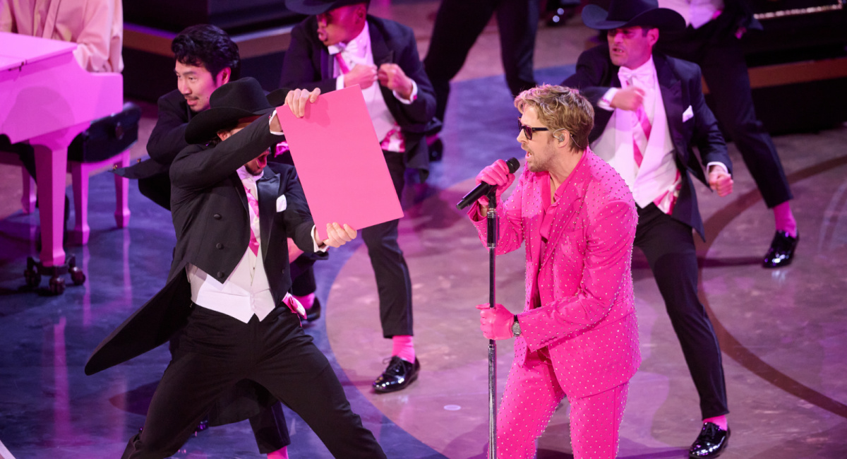 Ryan Gosling performs onstage during the live ABC telecast of the 96th Oscars® at the Dolby® Theatre at Ovation Hollywood on Sunday, March 10, 2024. Credit/Provider: Phil McCarten ©A.M.P.A.S. Copyright: ©A.M.P.A.S.