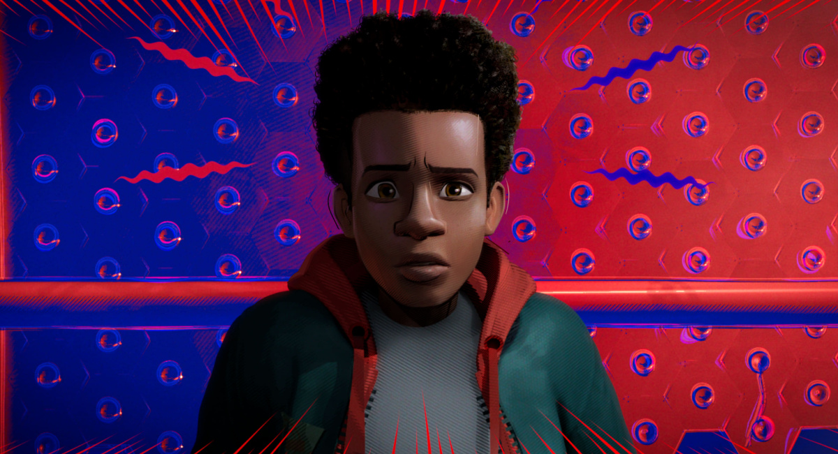 Shameik Moore as Miles Morales / Spider-Man in 'Spider-Man: Into the Spider-Verse.'