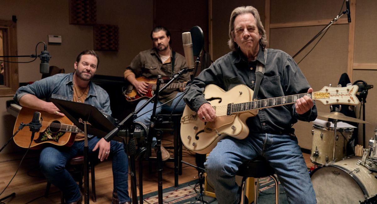 Lee Brice, Rob Mayes and Beau Bridges in 'The Neon Highway.'