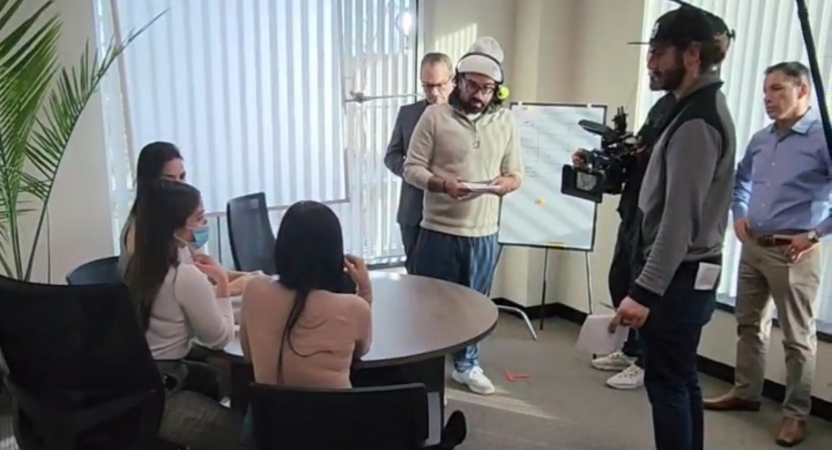 Writer and Director Emilio Mauro on the set of 'Another Day in America'.