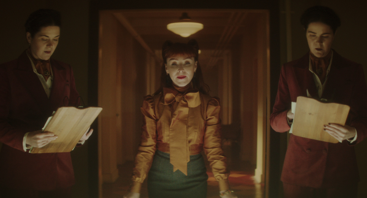 Kailey Spear as Undead Women the First, Ruth Connell as Night Nurse and Samantha Spear as Undead Women the Second in episode 2 of 'Dead Boy Detectives.'