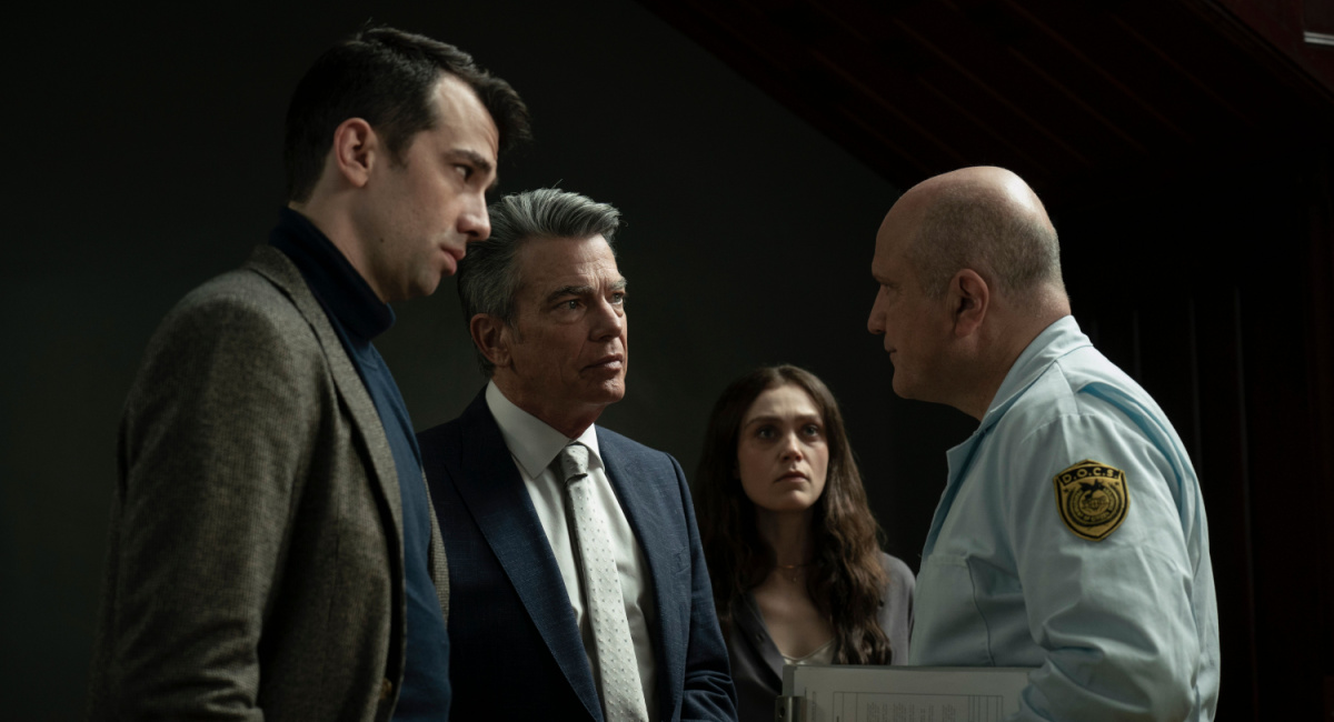 Jay Baruchel, Peter Gallagher, Alanna Bale, and Enrico Colantoni in Caitlin Cronenberg's 'Humane'.