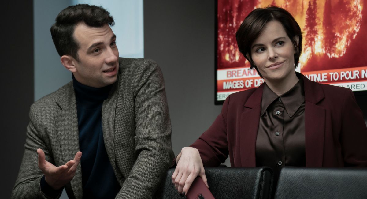 Jay Baruchel and Emily Hampshire in Caitlin Cronenberg's 'Humane.'