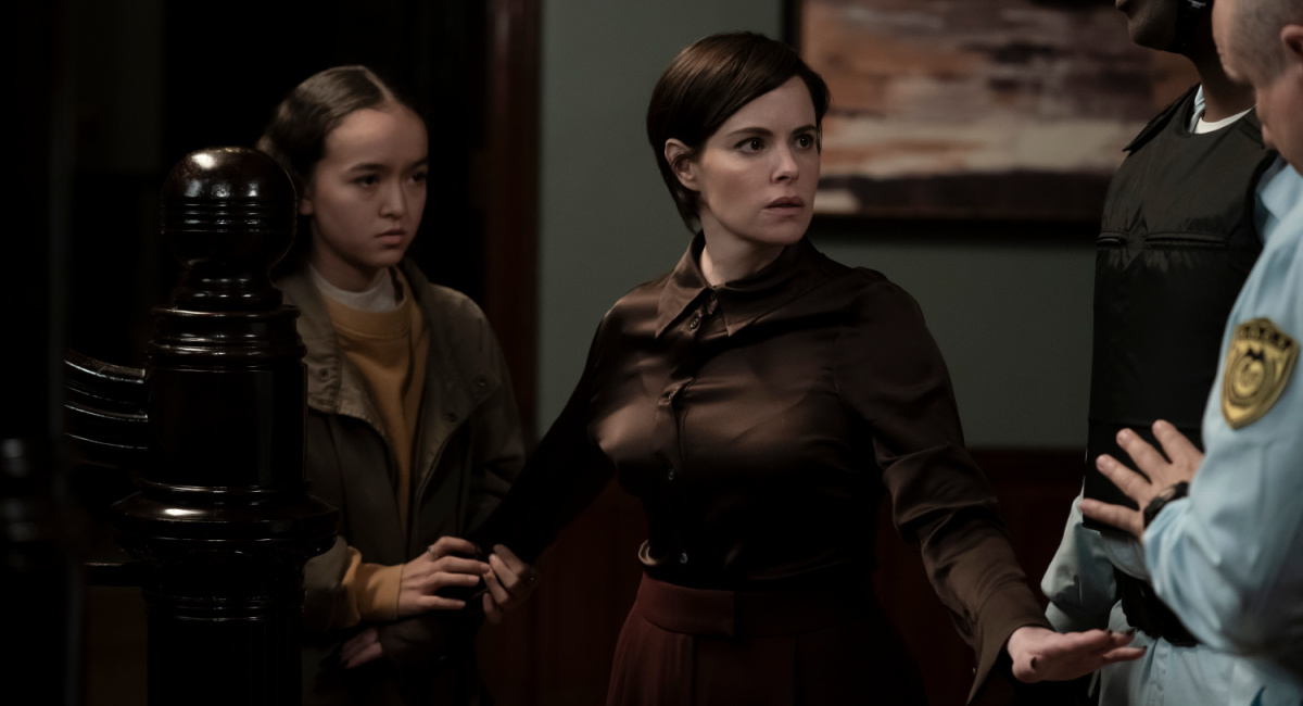 Sirena Gulamgaus, Emily Hampshire, and Enrico Colantoni in Caitlin Cronenberg's 'Humane.'