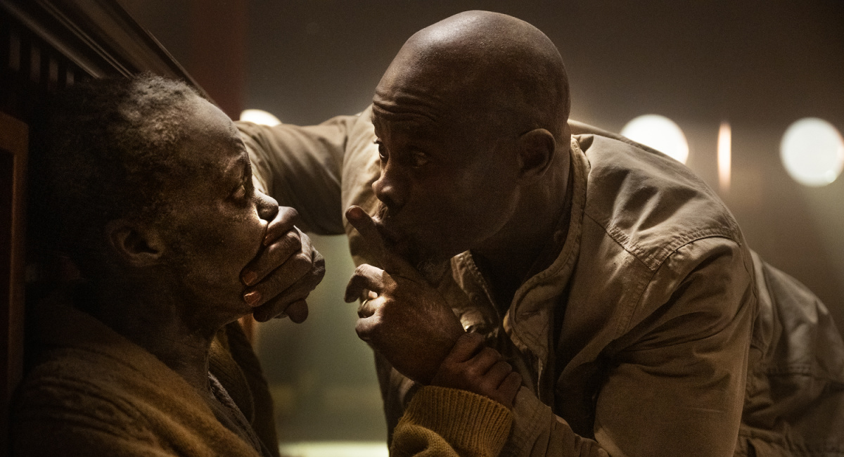 Lupita Nyong’o as “Samira” and Djimon Hounsou as “Henri” in 'A Quiet Place: Day One' from Paramount Pictures.