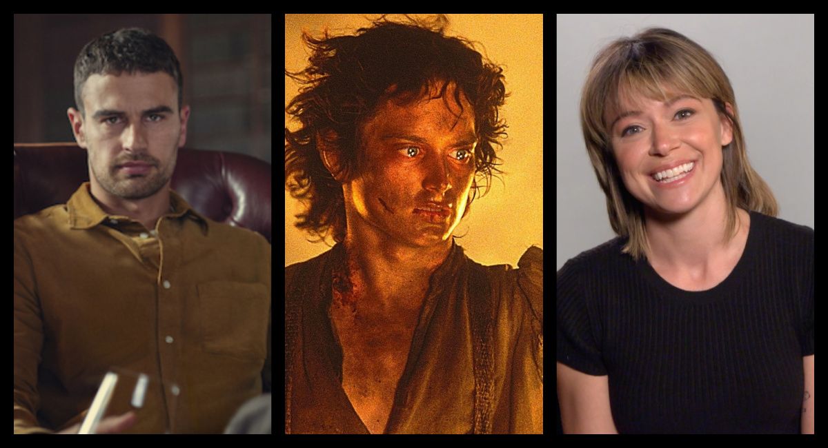 (Left) Theo James as Eddie Horniman in 'The Gentlemen.' Photo: Kevin Baker/Netflix. Copyright: © 2023, Netflix Inc. (Center) Elijah Wood in 'The Lord of the Rings: The Return of the King.' Photo: New Line Cinema. (Right) Tatiana Maslany in Disney+'s ‘She-Hulk: Attorney at Law.'