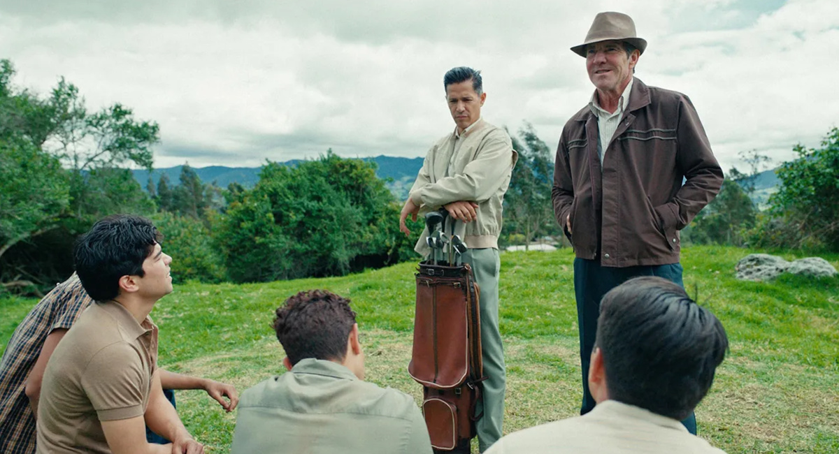 Jay Hernandez and Dennis Quaid in 'The Long Game'.