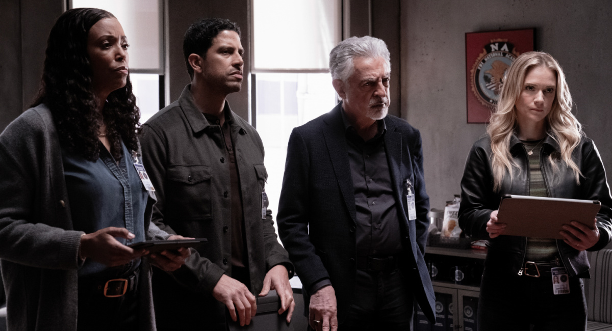 Aisha Tyler as Dr. Tara Lewis, Adam Rodriguez as Luke Alvez, Joe Mantegna as David Rossi and A.J. Cook as Jennifer ‘JJ’ Jareau in Criminal Minds: Evolution' season 2, streaming on Paramount+, 2024.