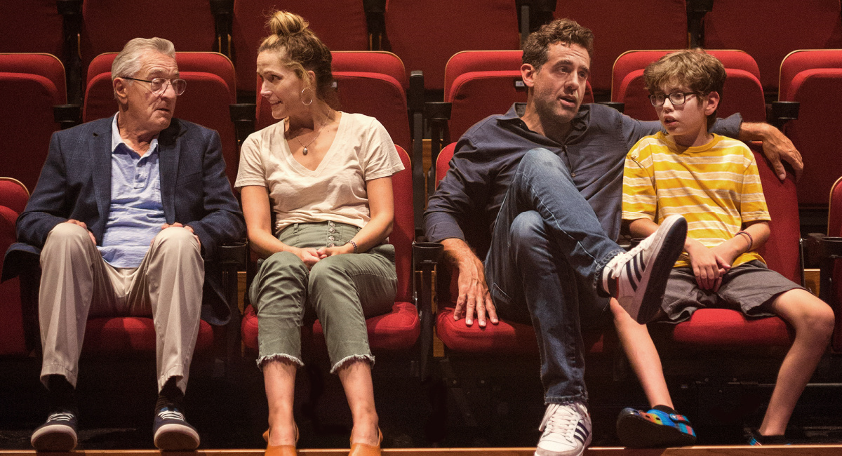 Robert De Niro, Rose Byrne, Bobby Cannavale, and William A. Fitzgerald in Bleecker Street's 'Ezra'.