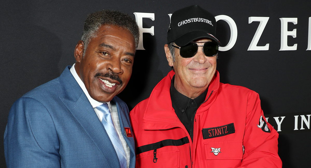 (L to R) Ernie Hudson and Dan Aykroyd attend the New York World Premiere of Columbia Pictures' 'Ghostbusters: Frozen Empire' at the AMC Lincoln Square Theater.