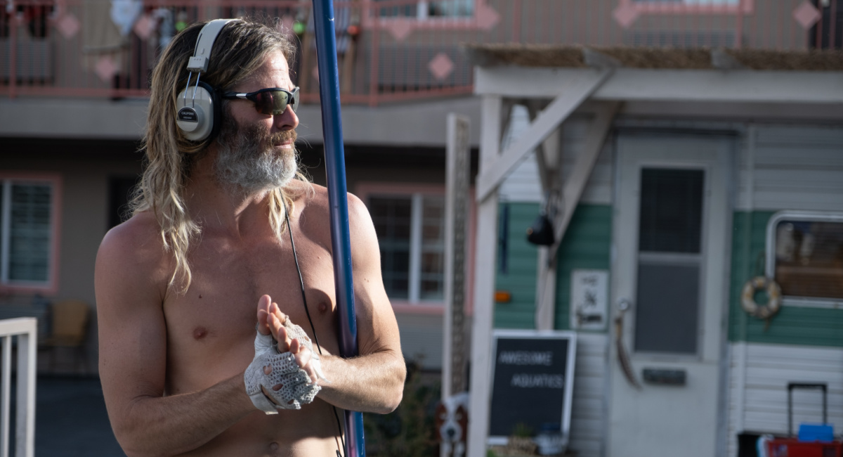 Chris Pine in 'Poolman'.