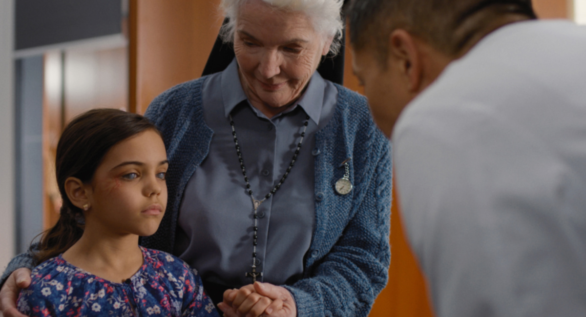 Mia SwamiNathan, Fionnula Flanagan and Terry Chen in 'Sight'.