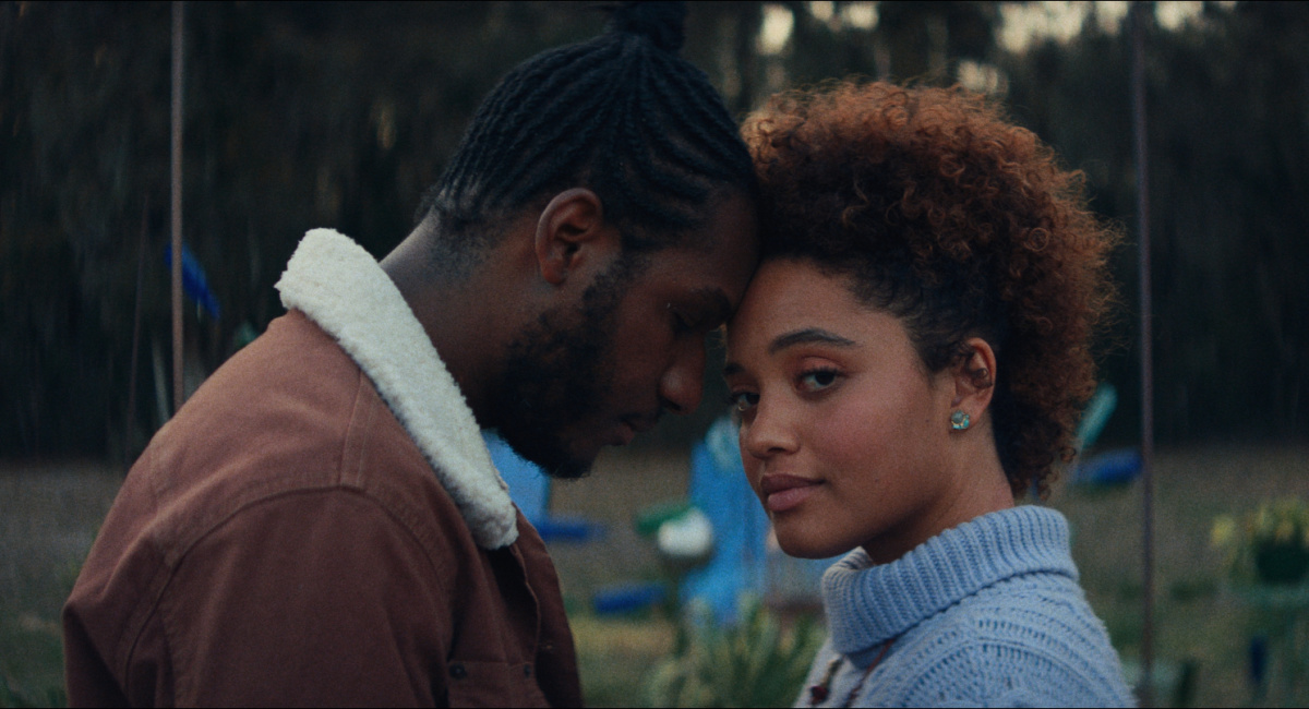 Leon Bridges as “River” and Kiersey Clemons as “Celestina” in the drama 'The Young Wife', a Republic Pictures (a Paramount Pictures label) release.