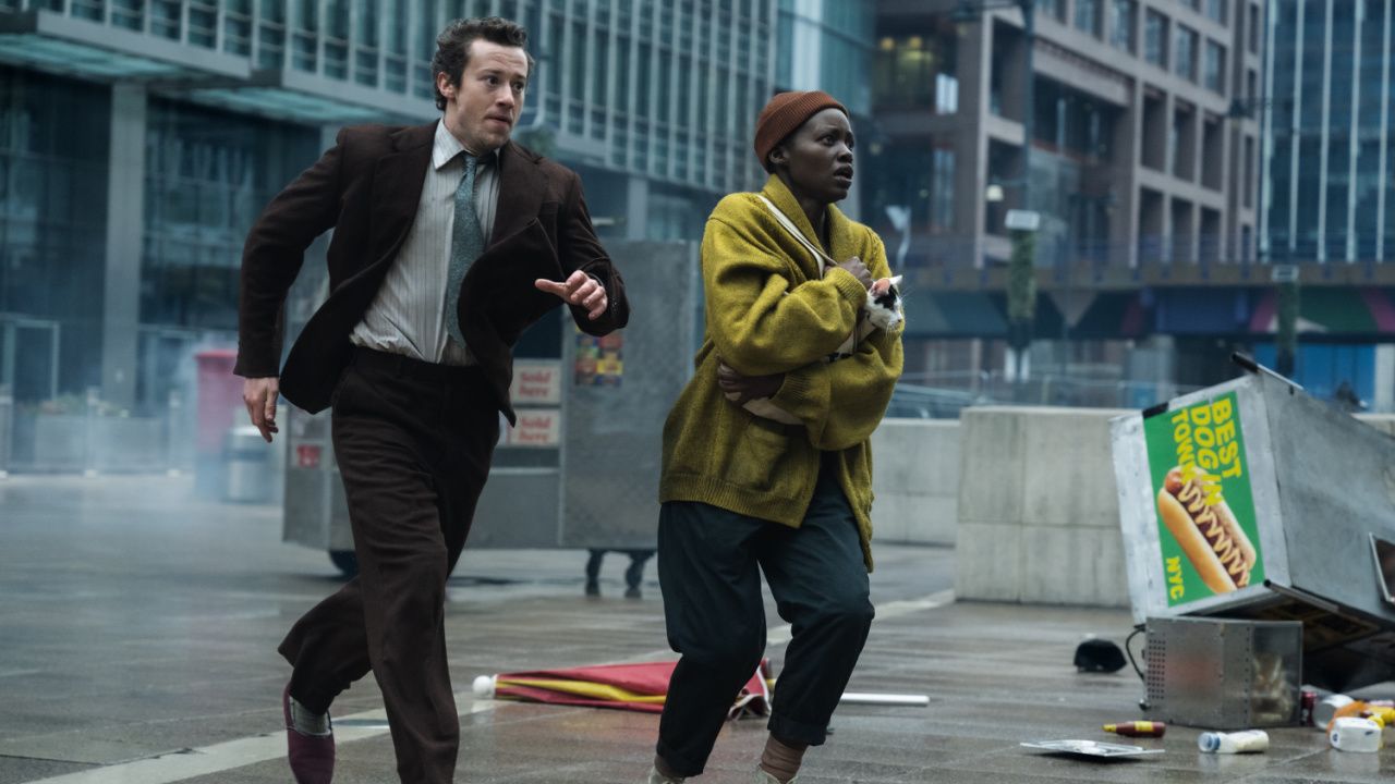 Joseph Quinn as “Eric” and Lupita Nyong’o as “Samira” in 'A Quiet Place: Day One' from Paramount Pictures.