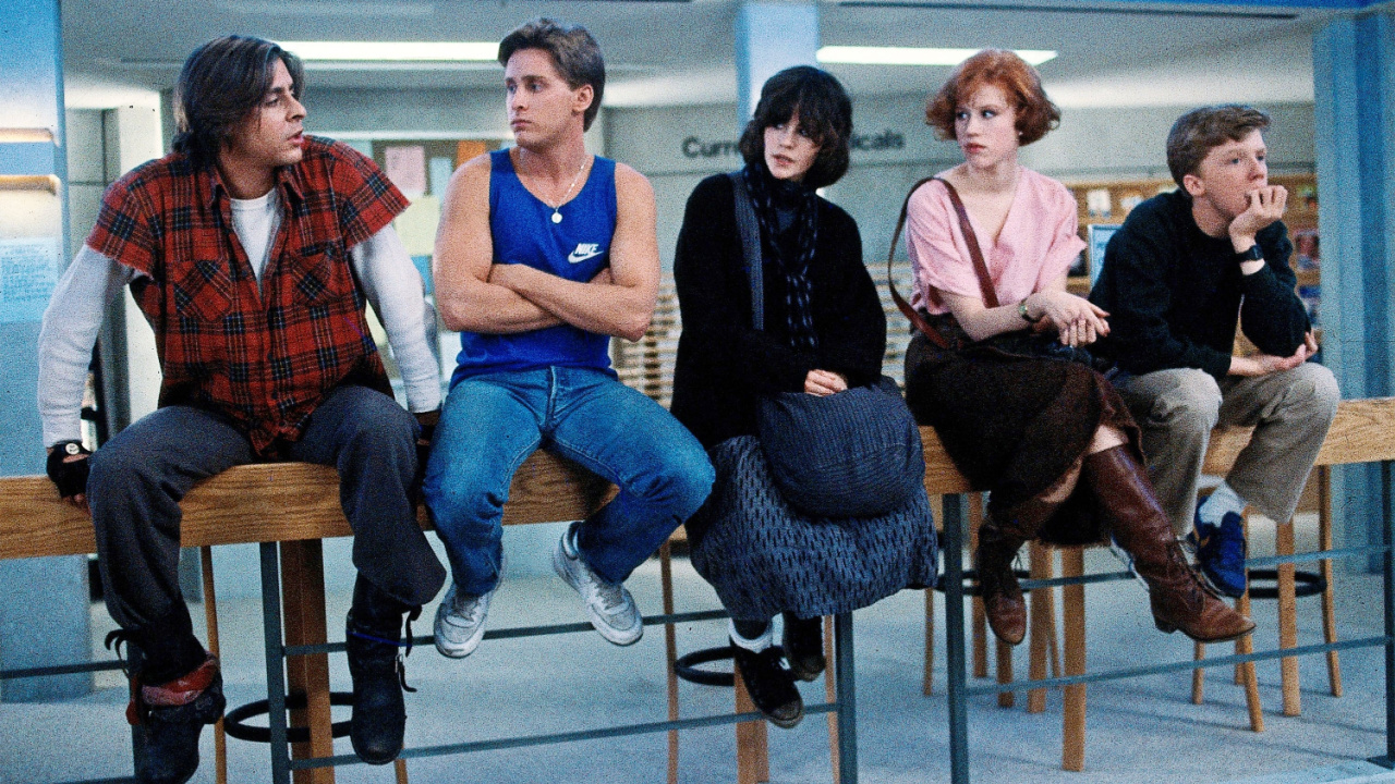 Judd Nelson, Emilio Estevez, Ally Sheedy, Molly Ringwald and Anthony Michael Hall in 'The Breakfast Club'.