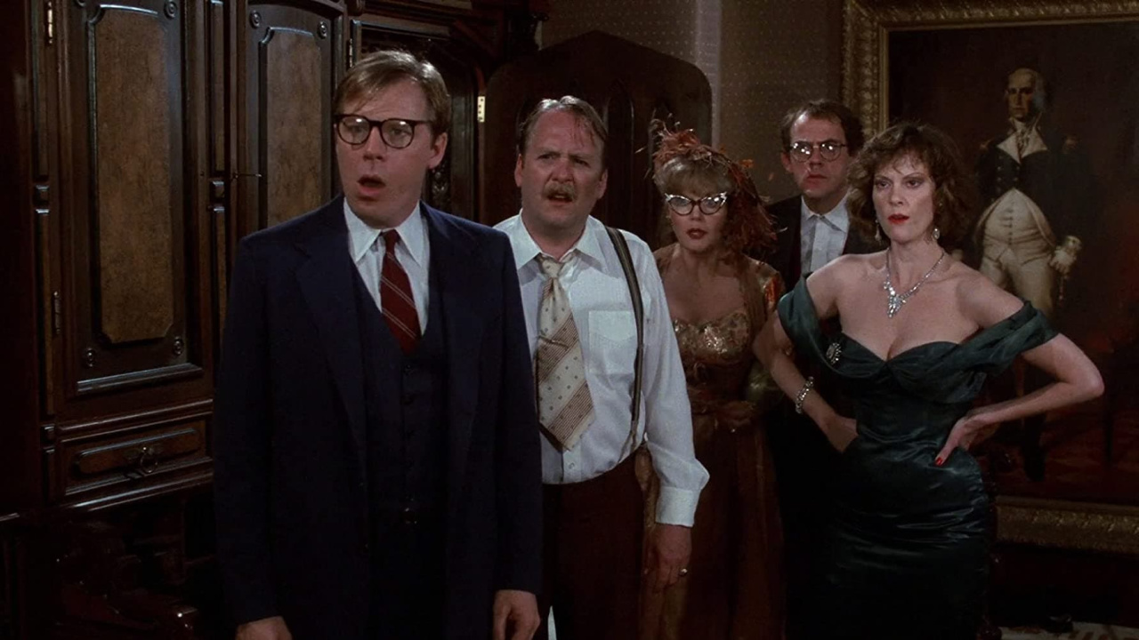 Michael McKean, Martin Mull, Eileen Brennan, Christopher Lloyd and Lesley Ann Warren in 'Clue'.