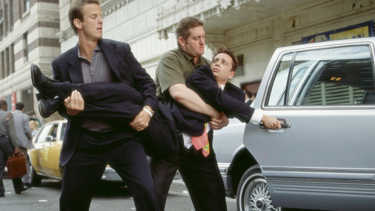 Peter Berg, Chris Penn and Chris Kattan in 'Corky Romano'.