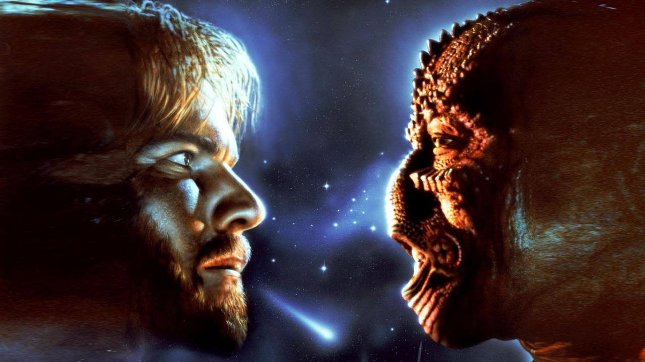 Dennis Quaid and Louis Gossett Jr. in 'Enemy Mine'. Photo: 20th Century Fox.