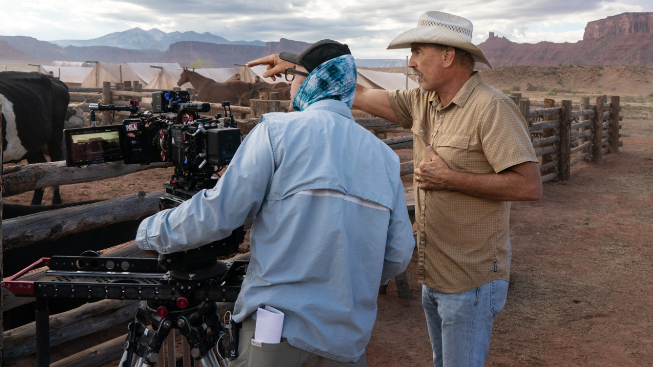 Director Kevin Costner in New Line Cinema's Western drama 'Horizon: An American Saga - Chapter 1', a Warner Bros. Pictures release.