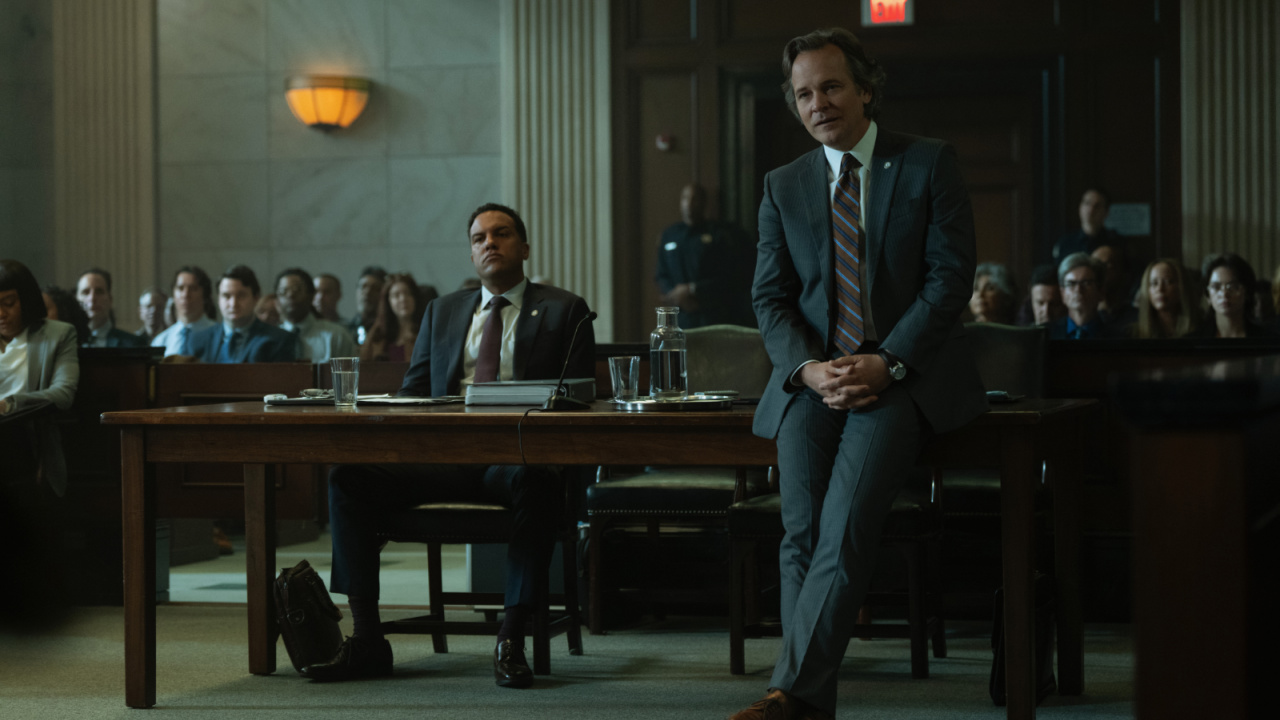 O-T Fagbenle and Peter Sarsgaard in 'Presumed Innocent,' premiering June 12, 2024 on Apple TV+.