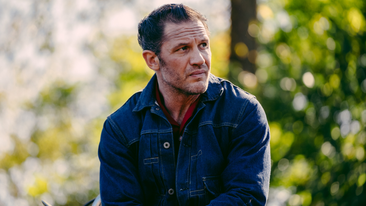 Tom Hardy stars as Johnny in director Jeff Nichols' 'The Bikeriders,' a Focus Features release.