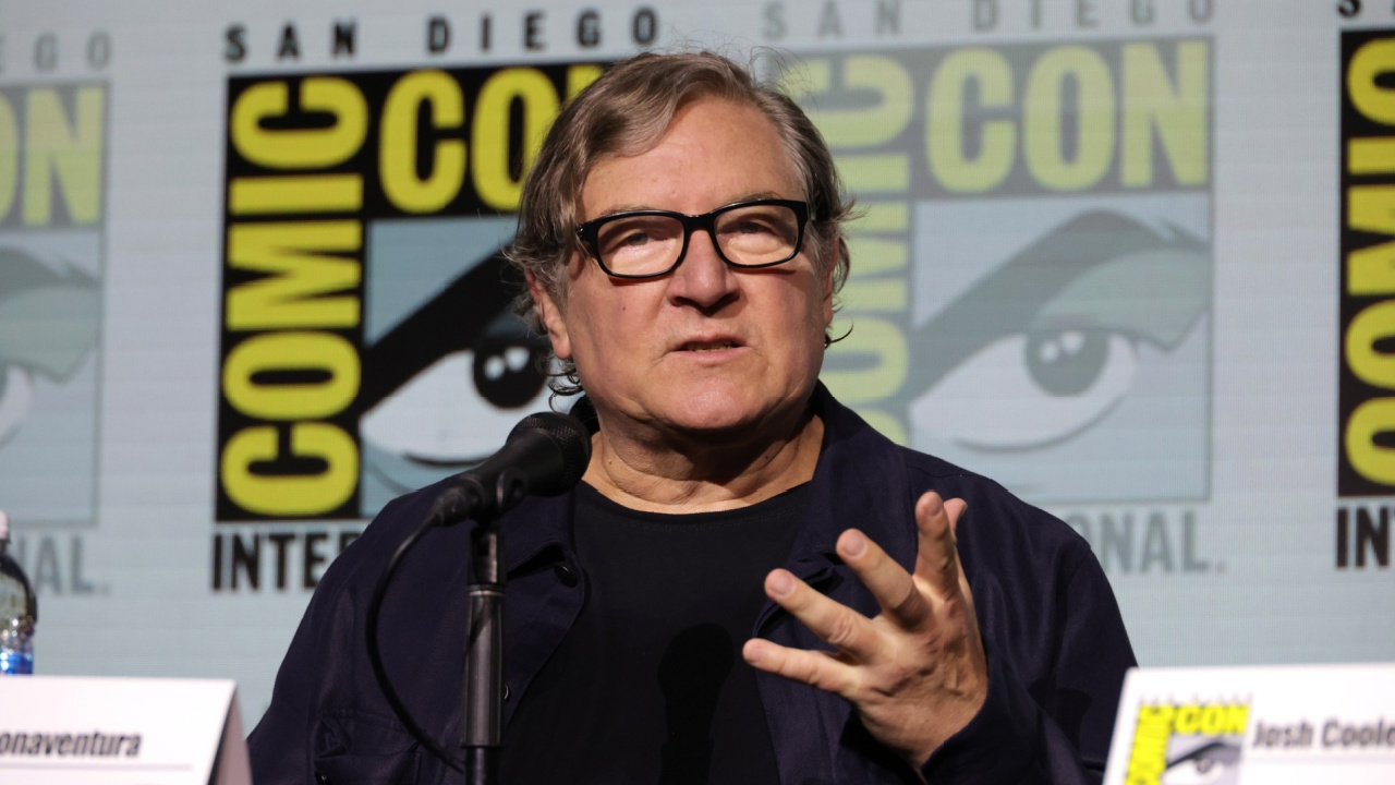 Producer Lorenzo di Bonaventura at the Comic-Con 2022 'Transformers One' presentation.