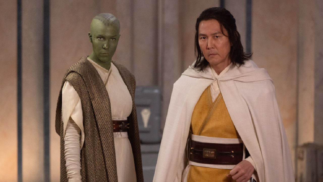 (L to R) Vernestra Rwoh (Rebecca Henderson) and Master Sol (Lee Jung-jae) in Lucasfilm's 'The Acolyte', exclusively on Disney+. ©2024 Lucasfilm Ltd. & TM. All Rights Reserved.