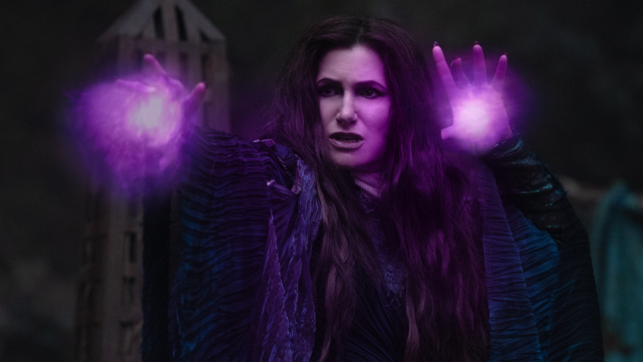 Agatha Harkness (Kathryn Hahn) in Marvel Television's 'Agatha All Along', exclusively on Disney+. Photo by Chuck Zlotnick. © 2024 Marvel.