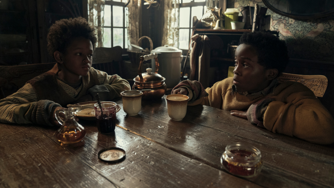 (L to R) Percy Daggs IV as Nolan and Anthony B. Jenkins as Samuel in 'Never Let Go'. Photo Credit: Liane Hentscher.