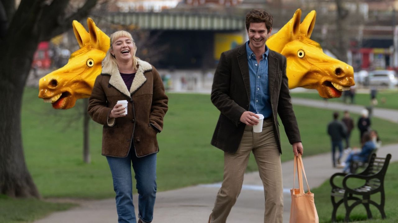 (L to R) Florence Pugh and Andrew Garfield in 'We Live in Time'. Photo: StudioCanal.