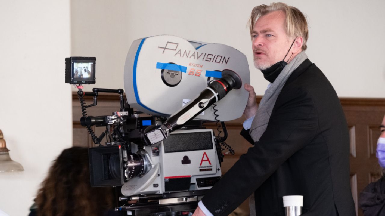 Writer, director, and producer Christopher Nolan on the set of 'Oppenheimer.'