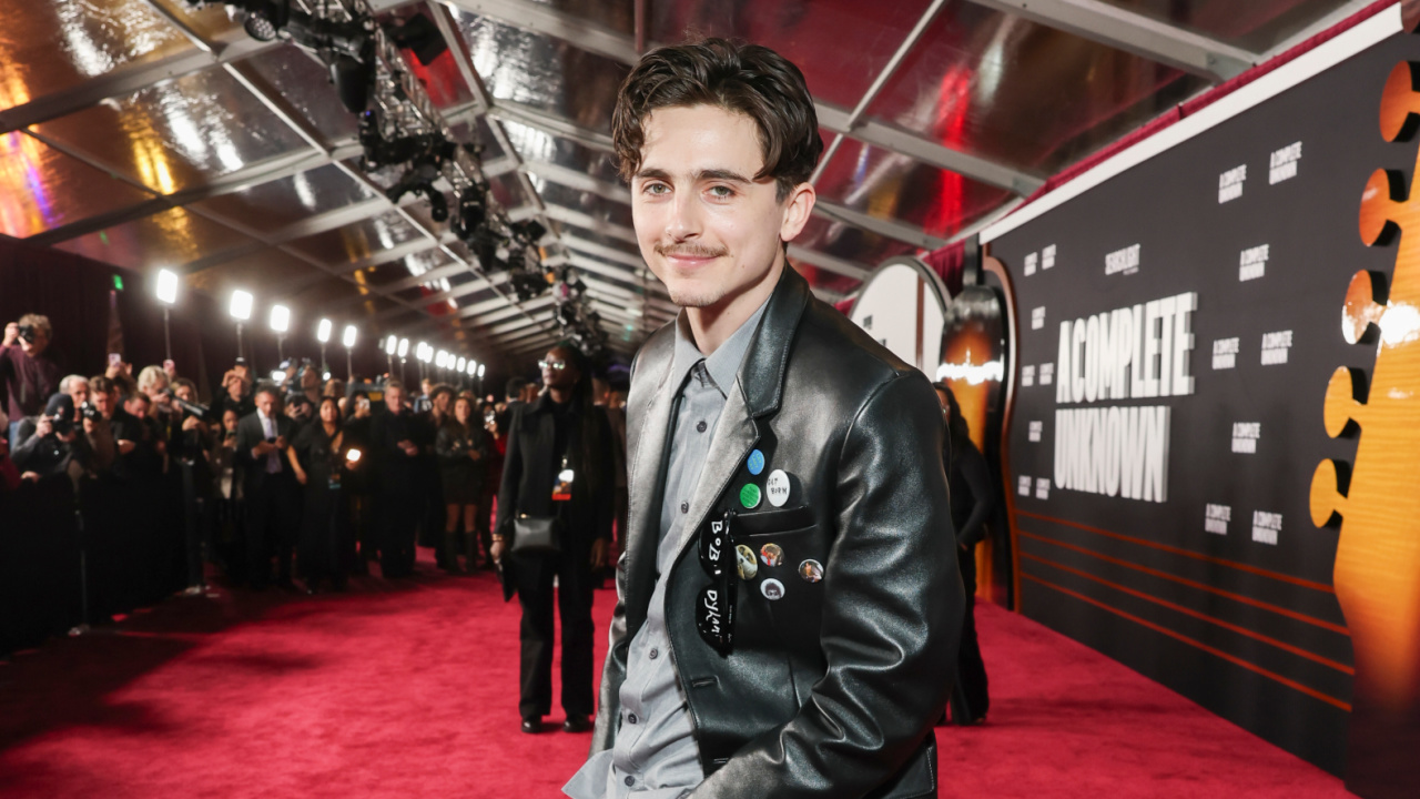 Timothée Chalamet attends Searchlight Pictures' 'A Complete Unknown' World Premiere on Dec 10, 2024 in Los Angeles.