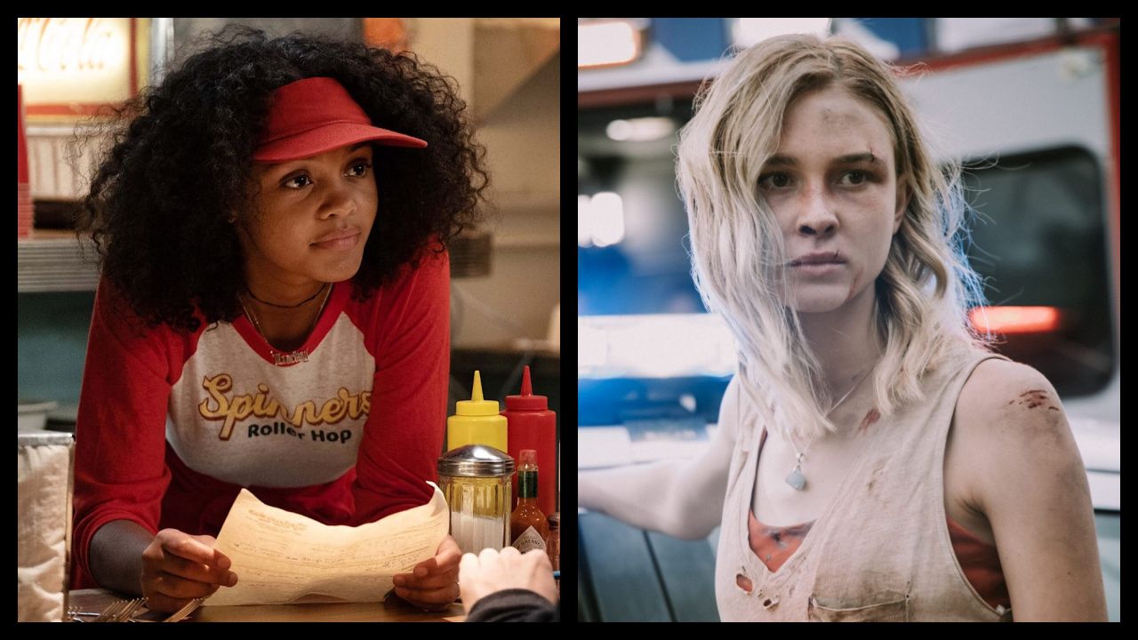 (Left) Celeste O'Connor in 'Ghostbusters: Afterlife'. Photo: Columbia Pictures. (Right) Isabel May in 'Run Hide Fight'. Photo: The Daily Wire.