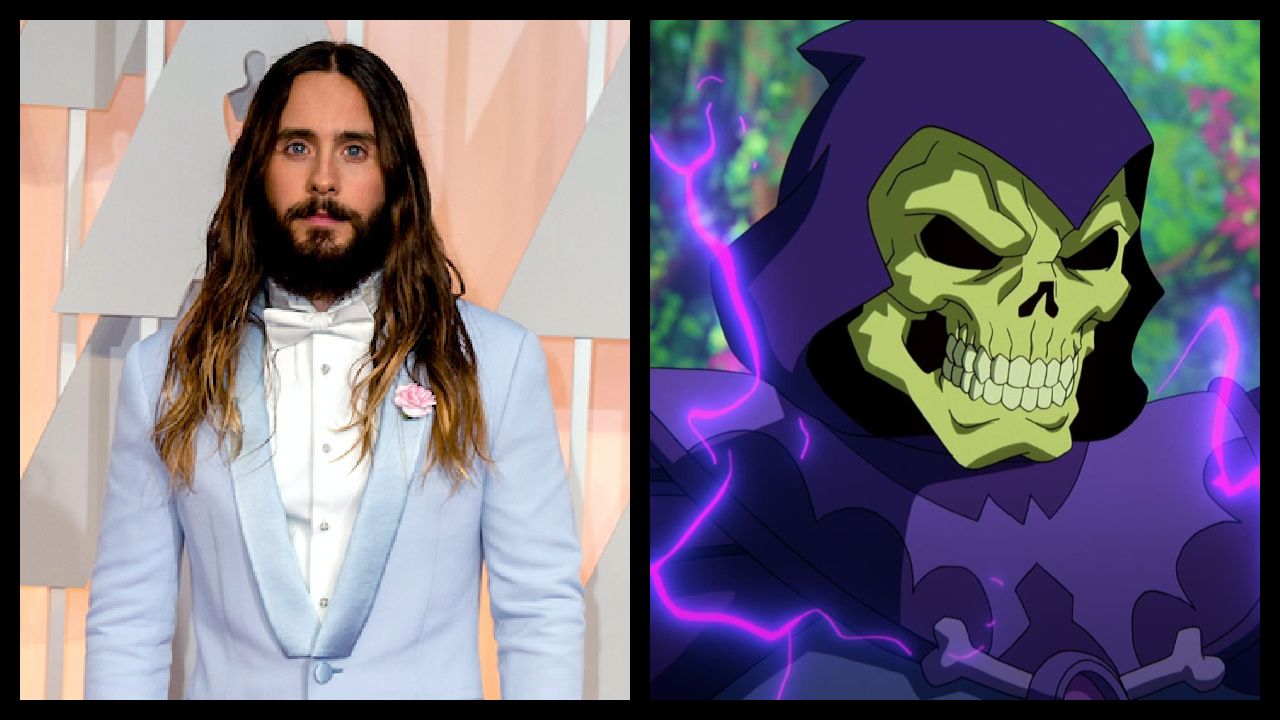 (Left) Actor Jared Leto arrives for the live ABC Telecast of The 87th Oscars® at the Dolby® Theatre in Hollywood, CA on Sunday, February 22, 2015. arrives for the live ABC Telecast of The 87th Oscars® at the Dolby® Theatre in Hollywood, CA on Sunday, February 22, 2015. Credit/Provider: Matt Petit / ©A.M.P.A.S. Copyright: ©A.M.P.A.S. (Right) 2011's 'Masters of the Universe: Revelation'. Photo: Netflix.