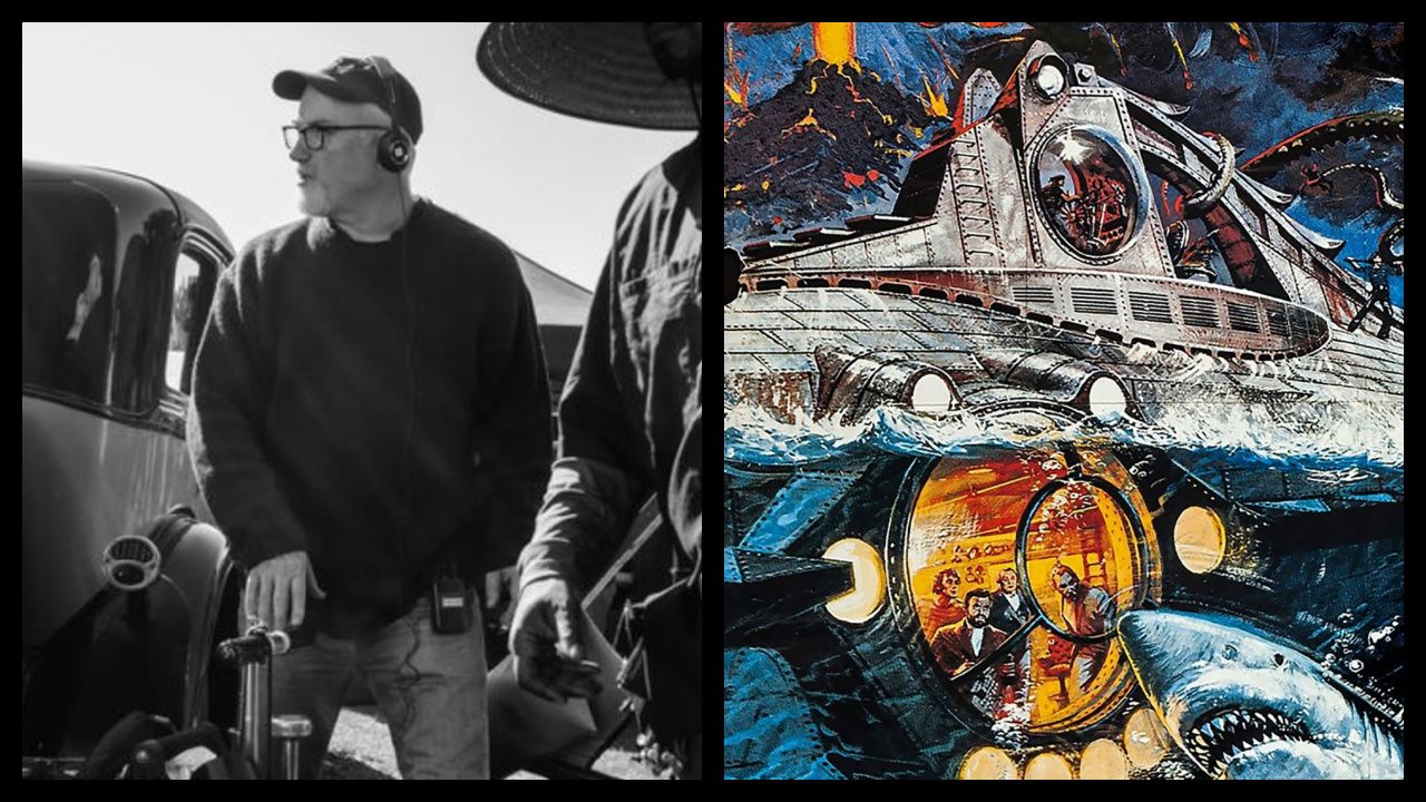 (Left) David Fincher on the set of 'Mank'. Photo: Gisele Schmidt/Netflix. (Right) '20,000 Leagues Under the Sea'. Photo: Buena Vista Distribution.