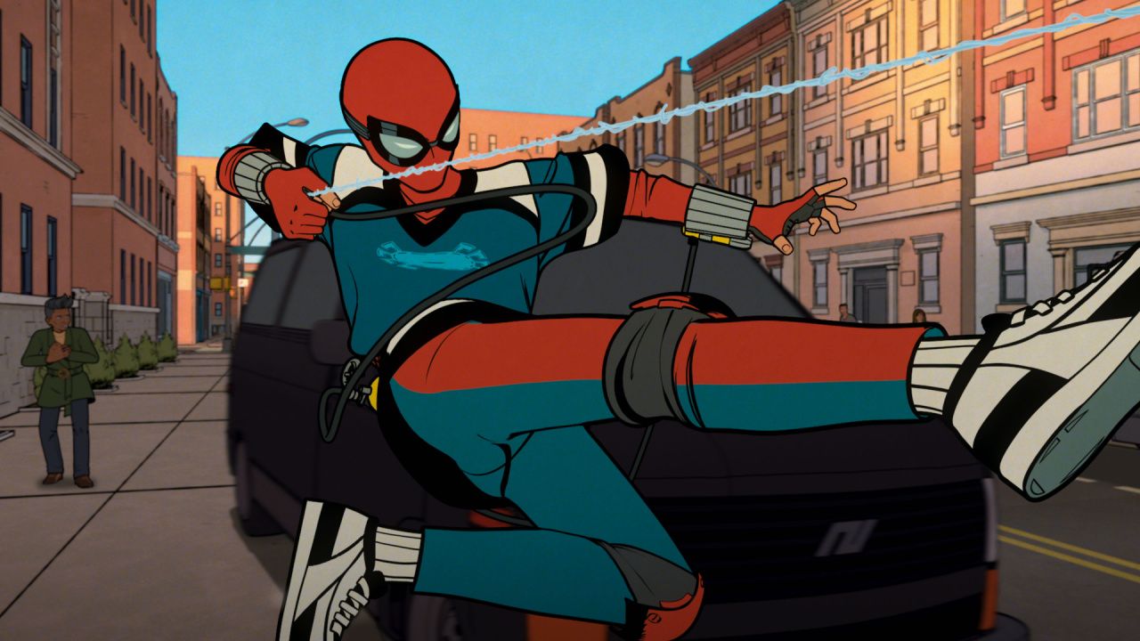 Peter Parker/Spider-Man (Hudson Thames) in Marvel Animation's 'Your Friendly Neighborhood Spider-Man', exclusively on Disney+. Photo courtesy of Marvel Animation. © 2024 Marvel. All Rights Reserved.