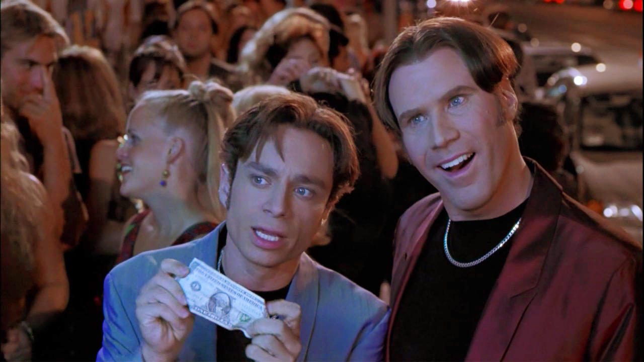 (L to R) Chris Kattan and Will Ferrell in 'A Night at the Roxbury'. Photo: Paramount Pictures.
