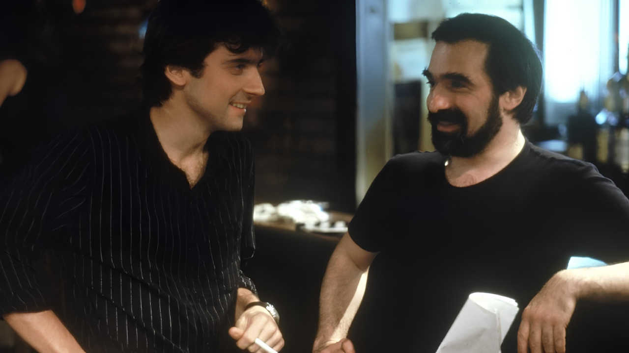 (L to R) Griffin Dunne and Martin Scorsese on the set of 'After Hours'. Photo: Warner Bros.