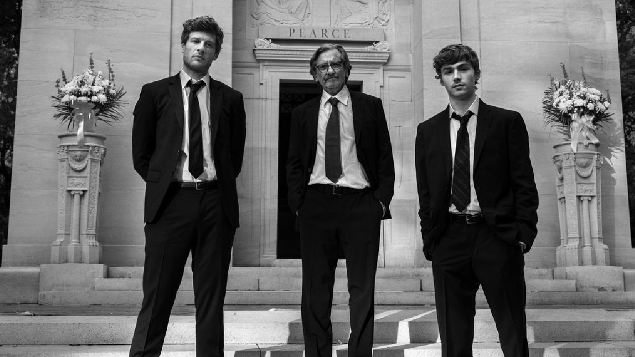 (L to R) Griffin Dunne, James Norton and Miles Heizer in Greenwich Entertainment's 'Ex-Husbands'. Credit: Wyatt Angelo, Courtesy of Greenwich Entertainment.