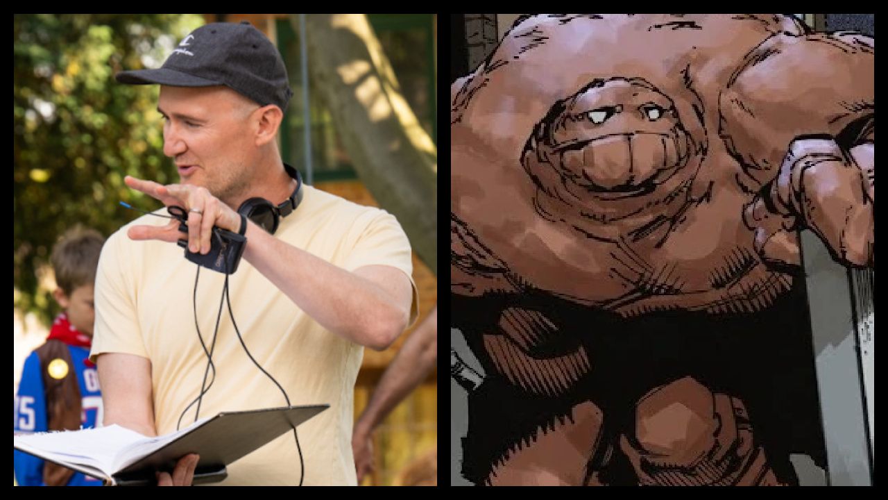 (Left) Director James Watkins on the set of 'Speak No Evil'. (Right) DC Comics' Clayface. Photo: DC Comics.