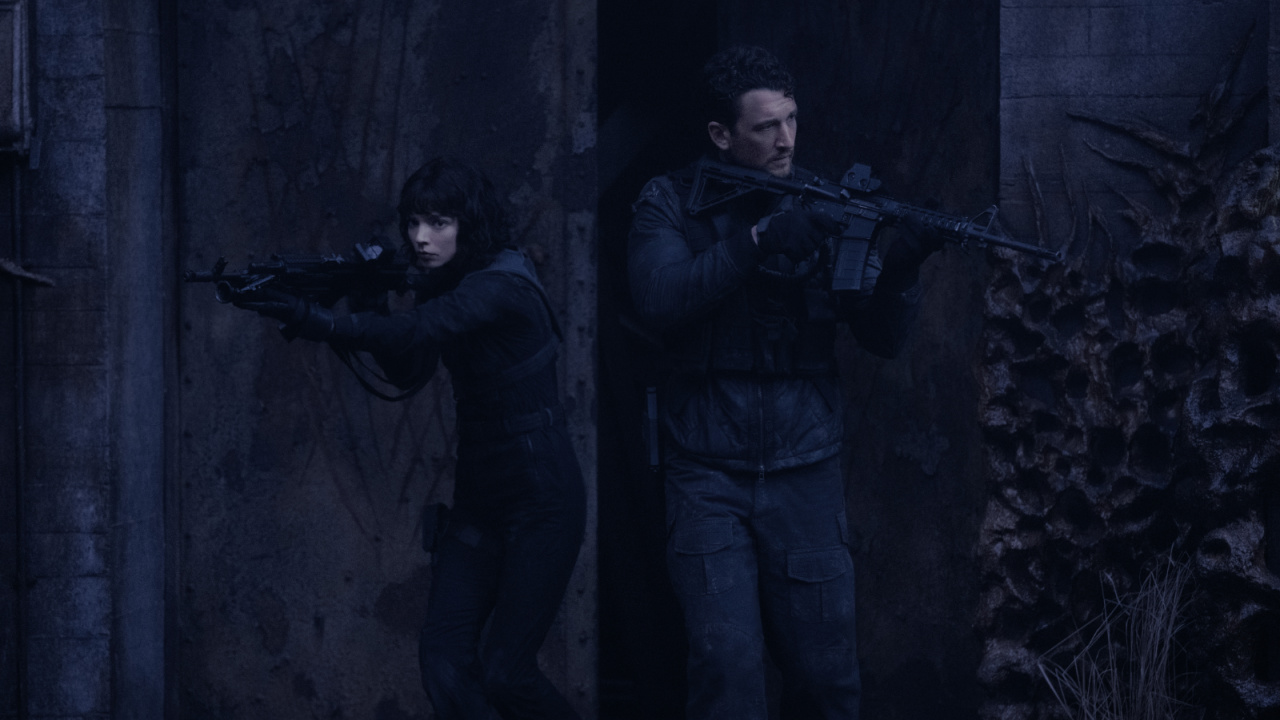 (L to R) Anya Taylor-Joy and Miles Teller in 'The Gorge,' premiering February 14, 2025 on Apple TV+.