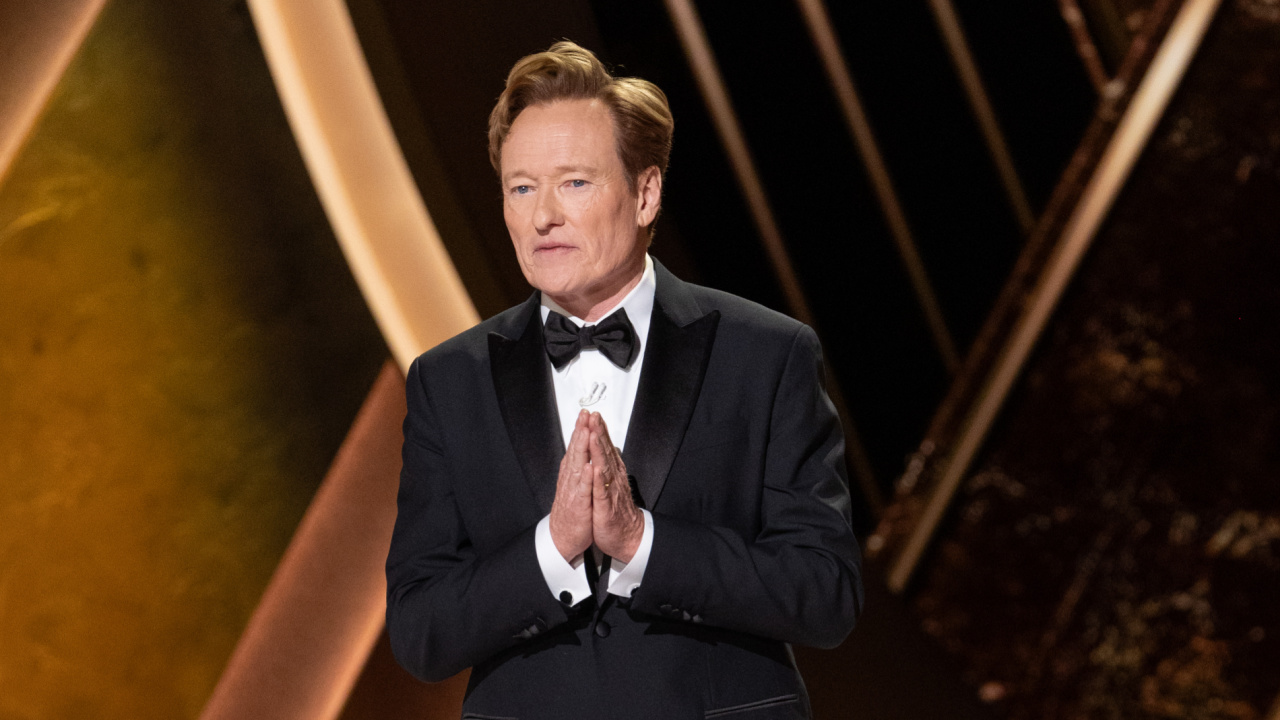 Conan O'Brien hosts the live ABC telecast of the 97th Oscars® at the Dolby® Theatre at Ovation Hollywood on Sunday, March 2, 2025. Credit/Provider: Trae Patton / The Academy; Copyright: ©A.M.P.A.S.