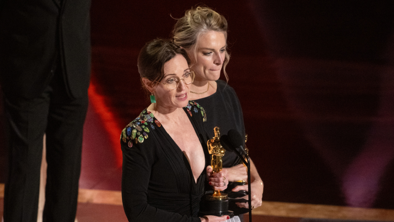 Molly O'Brien and Lisa Remington accept the Oscar® for Documentary Short Film during the live ABC Telecast of the 97th Oscars® at the Dolby® Theatre at Ovation Hollywood on Sunday, March 2, 2025.