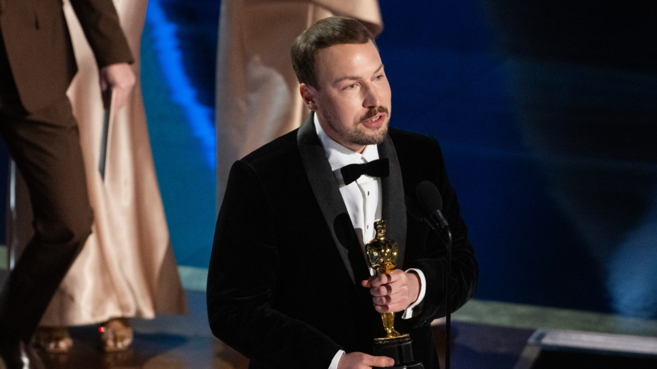 Gregory Zalcman accepts the Oscar® for Animated Feature Film during the live ABC Telecast of the 97th Oscars® at the Dolby® Theatre at Ovation Hollywood on Sunday, March 2, 2025.
