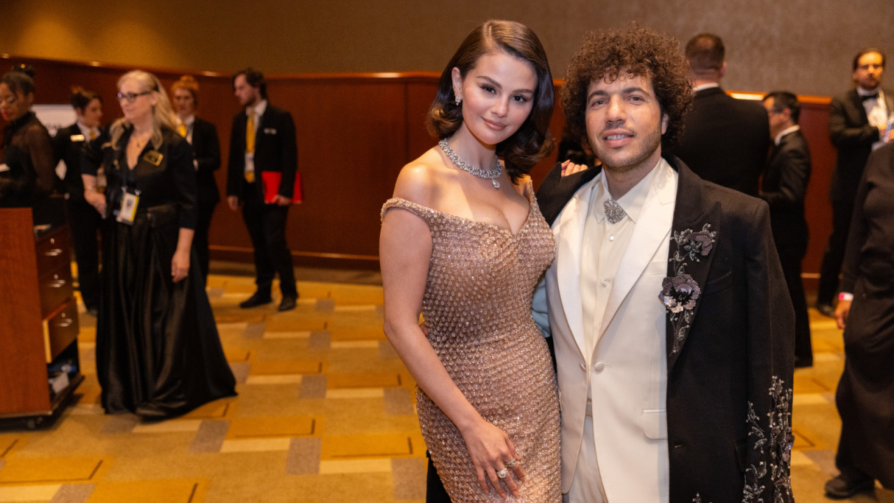 Selena Gomez and Benny Blanco at the 97th Oscars® at the Dolby® Theatre at Ovation Hollywood on Sunday, March 2, 2025. Credit/Provider: Dana Pleasant / The Academy