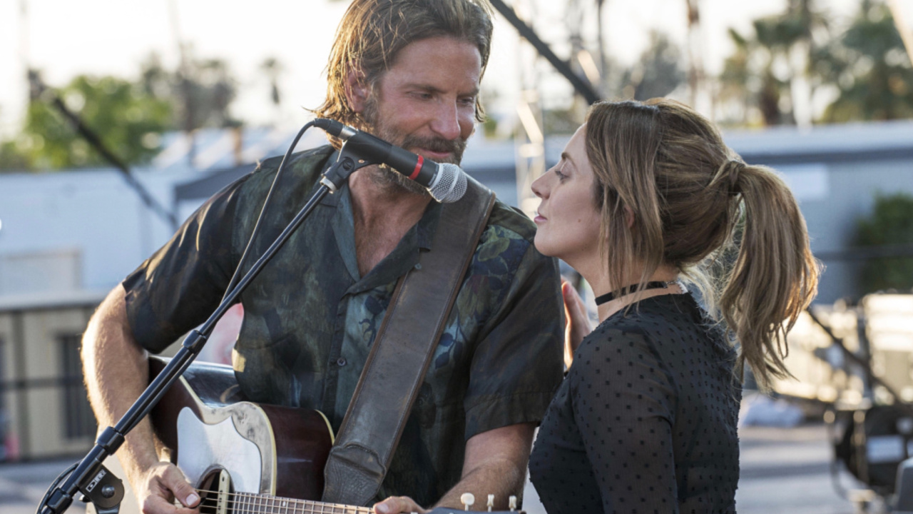 (L to R) Bradley Cooper and Lady Gaga in 'A Star Is Born.' Photo: Warner Bros.